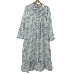 Vintage Laura Ashley shabby chic grandma cottagecore nightgown 100% cotton MED